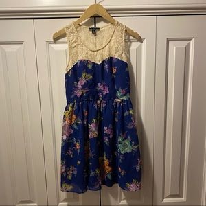 Floral / lace mini dress